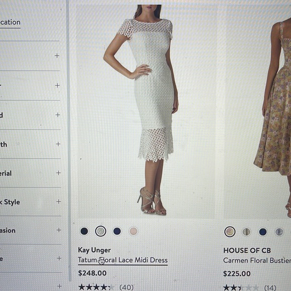 Kay Unger Dresses & Skirts - Kay Unger Tatum Lace Midi Dress